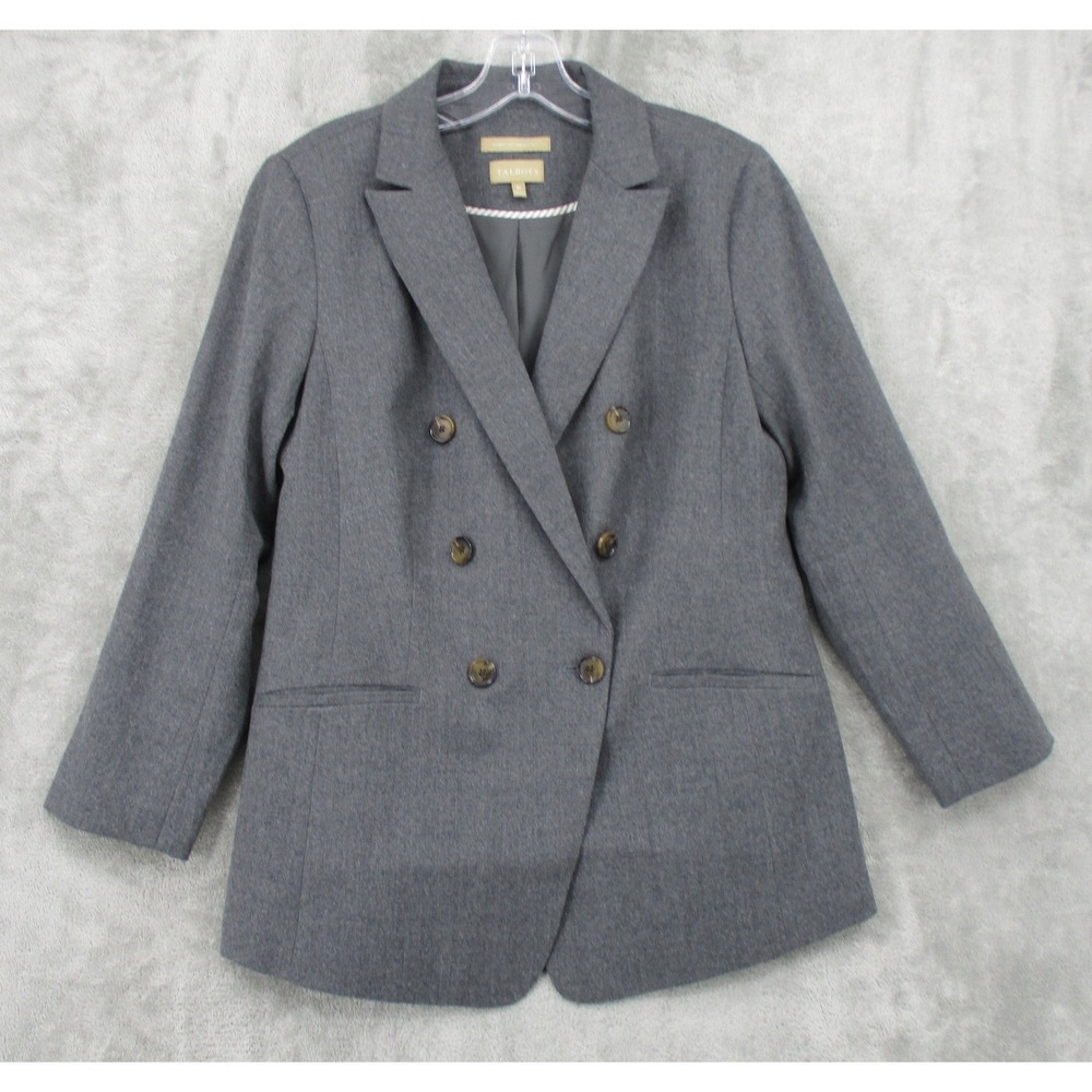 Talbots‎ Blazer 10 Wool Blend Double Breasted Office Career Preppy Classic Italy